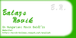 balazs movik business card